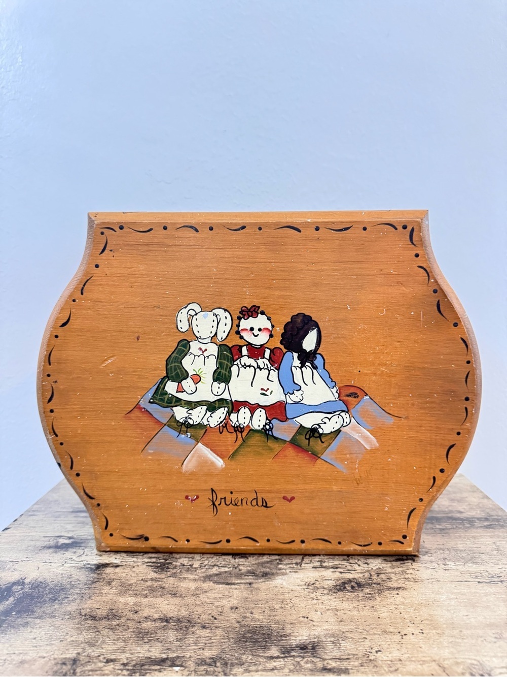 Friends Hand Painted Wooden Stool - Picture 2 of 11
